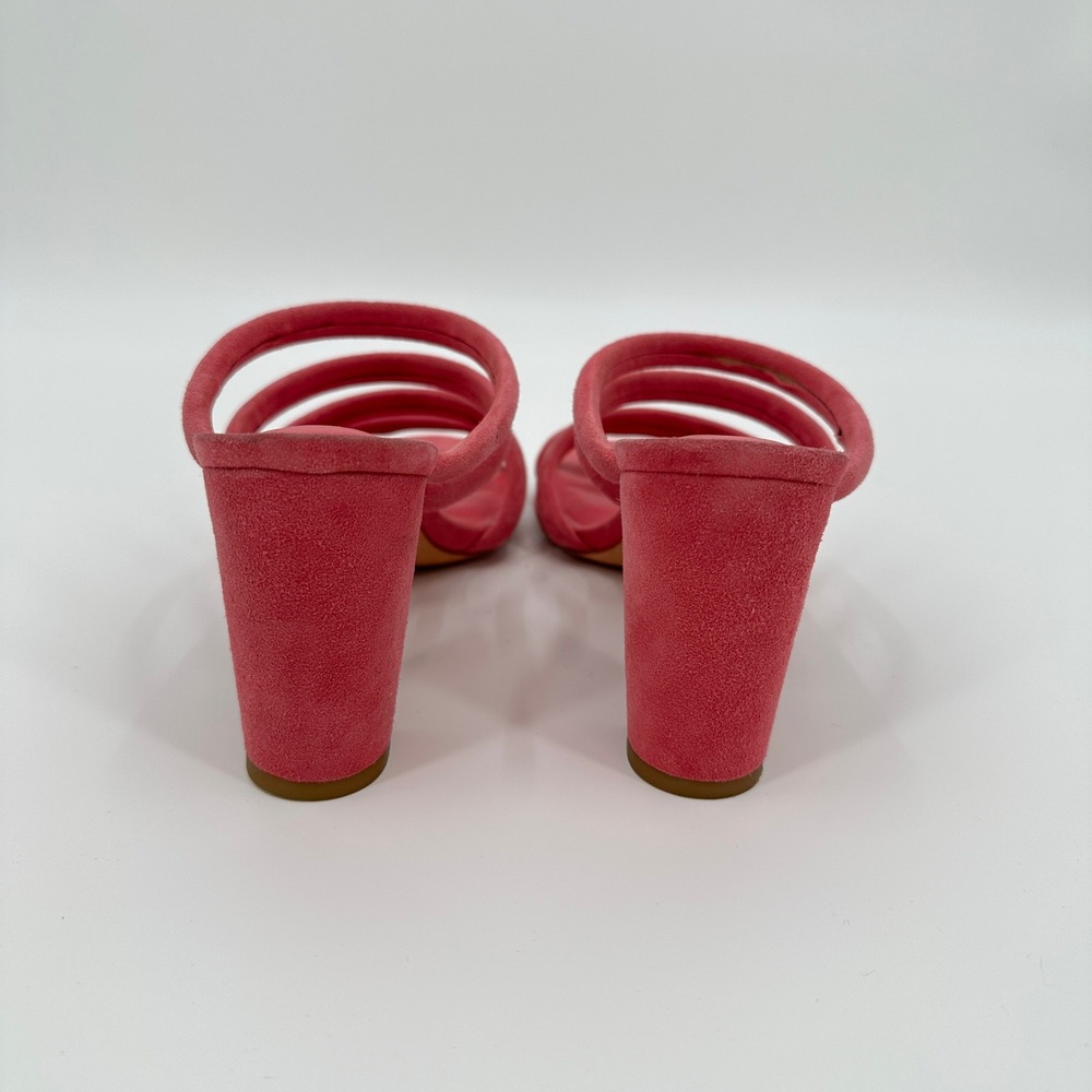 Charlotte Stone Bettina Women Hot Pink‎ Suede Strappy Block Heel Mule Sandals 10 - Picture 7 of 8